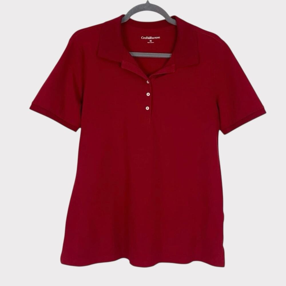 💙3 for $15 Croft & Barrow Red Short Sleeve Polo Shirt